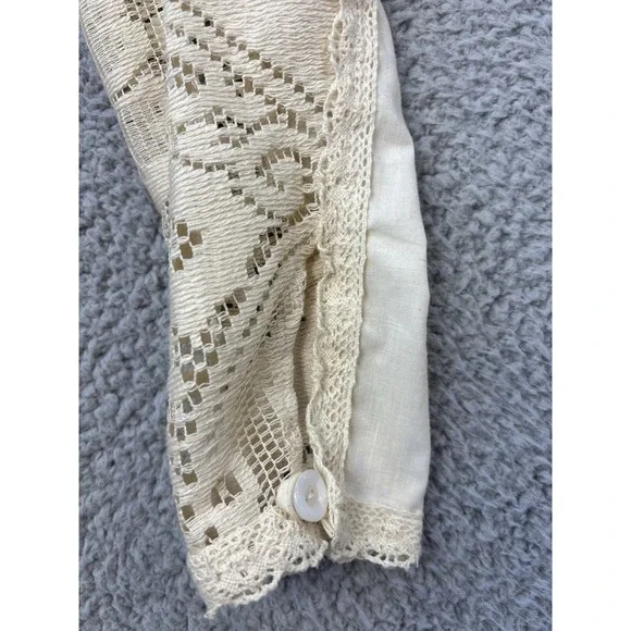 Vintage Gunne Sax Dress Size 7 Crochet Lace Corset Prairie Cottagecore Wedding - Picture 16 of 16